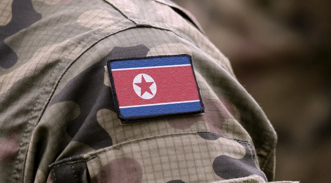 military-uniform-with-north-korea-flag